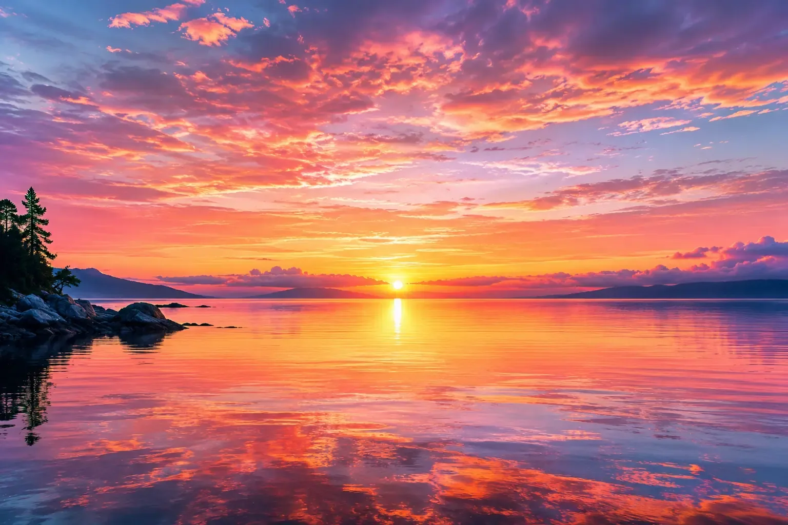 A sunrise over a calm ocean. The colors are soft pink, orange, and purple. The water is reflecting the light perfectly, symbolizing a new beginning after a long night. High resolution, vibrant colors A sunrise over a calm ocean. The colors are soft pink, orange, and purple. The water is reflecting the light perfectly, symbolizing a new beginning after a long night. High resolution, vibrant colors