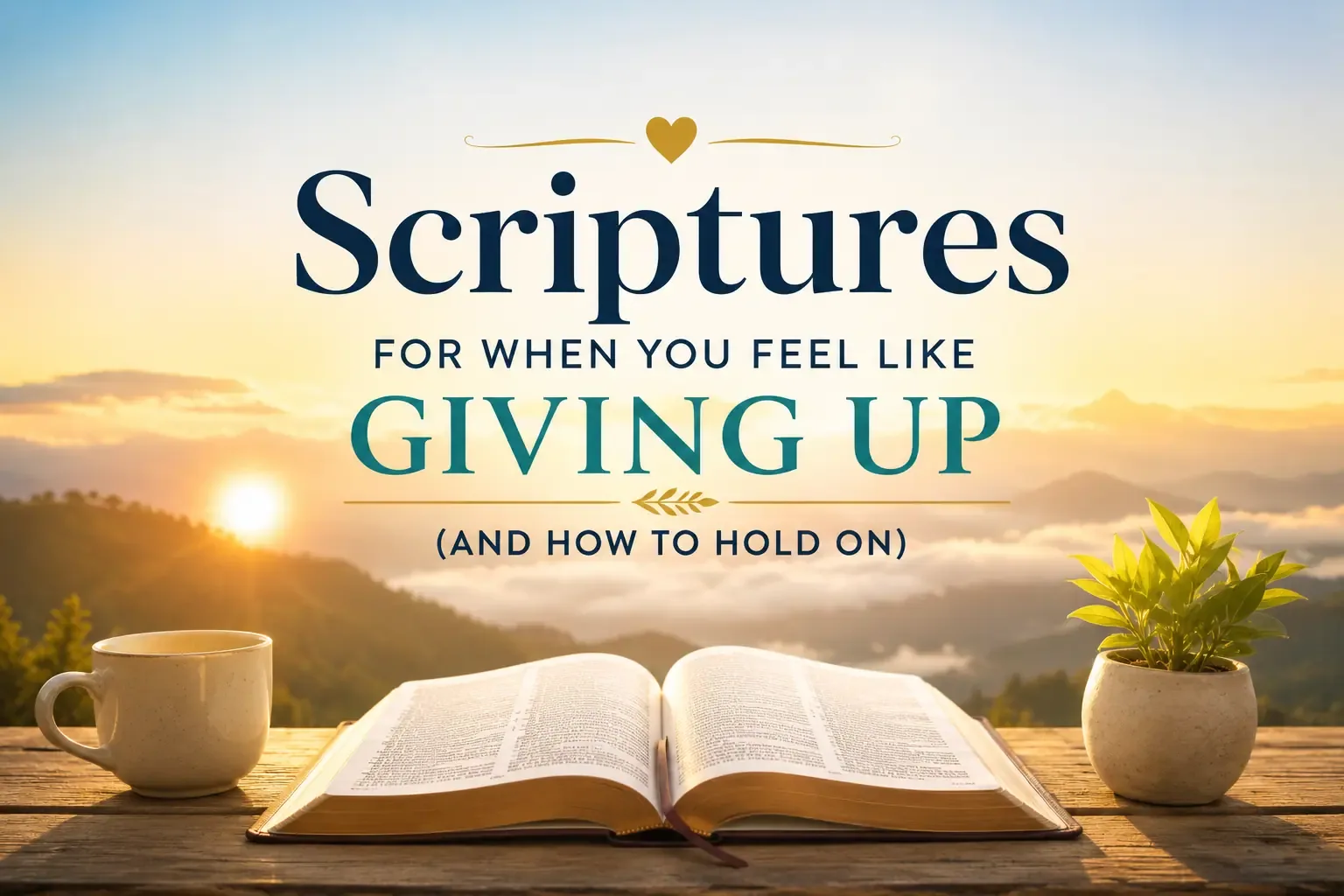 Scriptures for When You Feel Like Giving Up (And How to Hold On)
