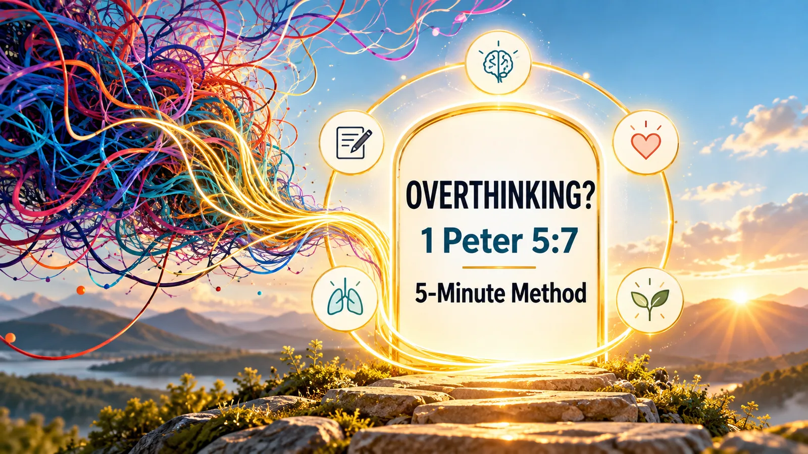 Random Bible Quote for Overthinking: 1 Peter 5:7 + 5-Minute Method